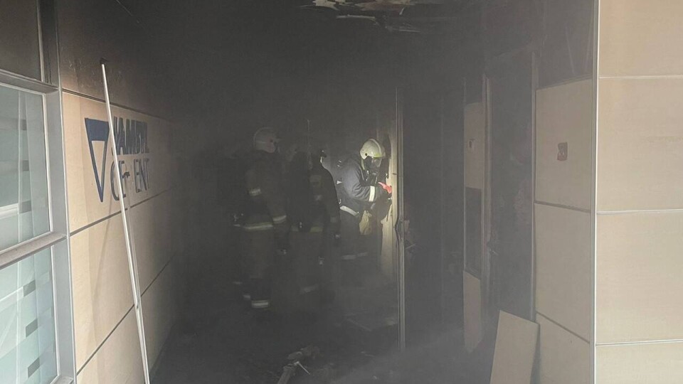 В алматинском бизнес-центре произошёл пожар