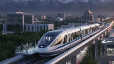 На какой высоте от земли будет проезжать SkyTrain в Алматы