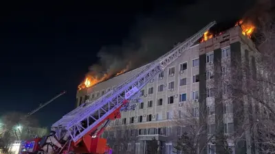 Предварительную причину пожара в акимате Актобе назвали в ДЧС