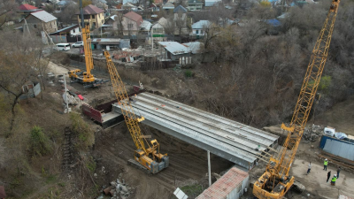Движение по новому мосту через реку Есентай в Алматы откроют на следующей неделе