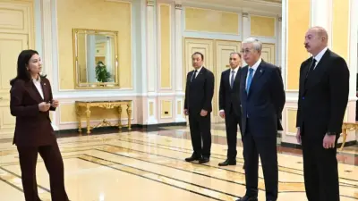 Токаеву и Алиеву презентовали проект развития Среднего транспортного коридора