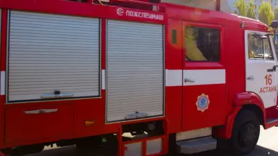 Сауна горела в Астане, в здании находились более 100 человек