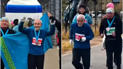 "Настойчивость не имеет возраста". 82-летний житель Астаны пробежал 10-километровый марафон