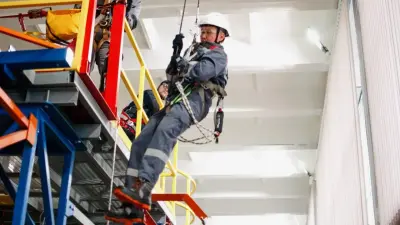 В Темиртау прошла эстафета по безопасному выполнению работ на высоте