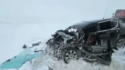 Грузовик и легковушка столкнулись в Актюбинской области, четверо погибли