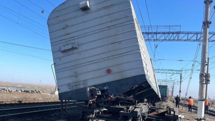 Вагон сошёл с рельсов в Жамбылской области