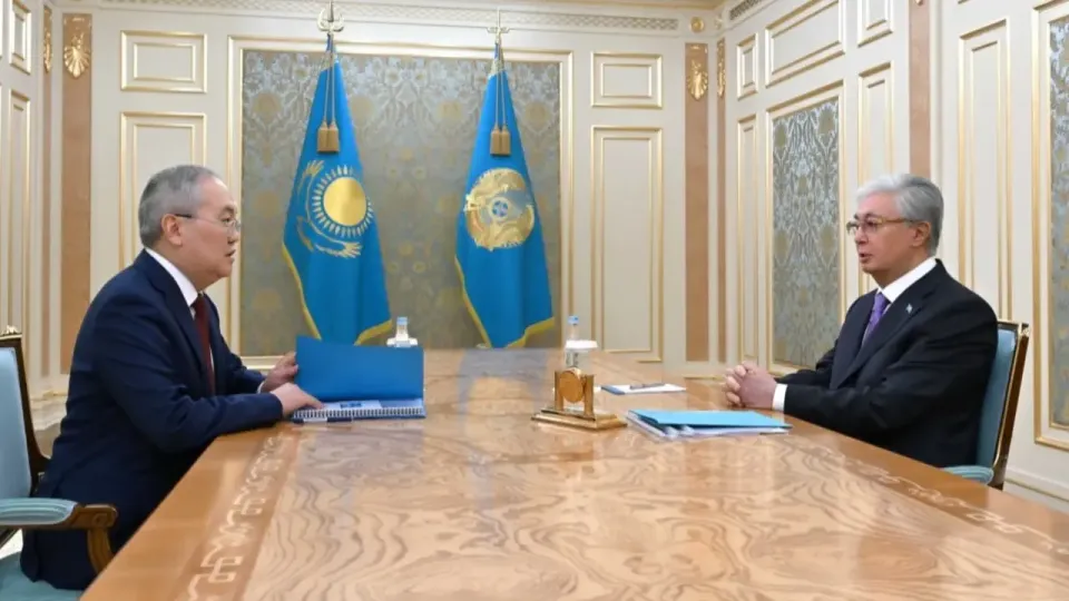 Жанат Элиманов и Касым-Жомарт Токаев / Фото пресс-службы Акорды