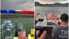 Туристы на катамаране застряли посреди озера Жасыбай
