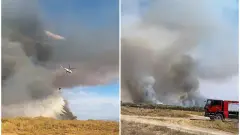 Сухостой и камыш загорелись в Алматинской области