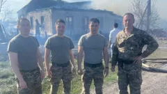 Троих детей из горящего дома спасли гвардейцы в Карагандинской области