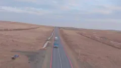 Первые в Казахстане красные сигнальные полосы появились на трассах Карагандинской области