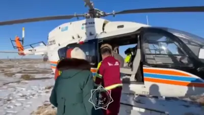 Пилоты МЧС эвакуировали младенца в Кызылорду