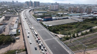 Мост через шоссе Алаш полностью открыли для движения в Астане