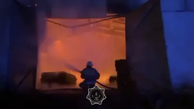 Мебельный цех загорелся в Алматинской области
