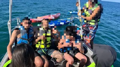 Шестерых сапбордистов унесло ветром в Каспийское море