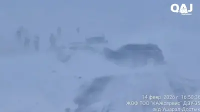 На закрытой трассе Ушарал – Достык столкнулись пять автомобилей