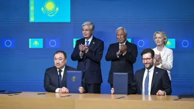 Пакет соглашений и меморандумов подписали в присутствии Токаева и лидеров ЕС