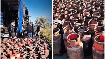 Спасатели извлекли из пожара в Костанае 400 газовых баллонов