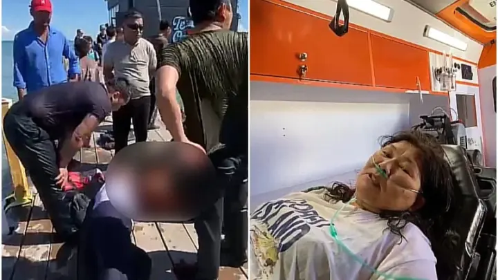 Женщина упала с катера в Каспийское море