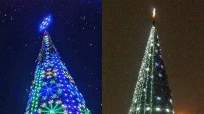 Аким Костаная признал, что главная ёлка в этом году украшена скудно