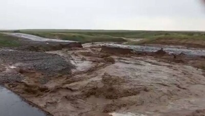 Участок трассы Алматы – Усть-Каменогорск размыло, дорогу временно закрыли