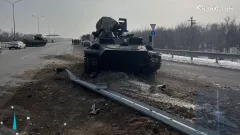 Алматы облысында әскери техника жеңіл көлікпен соқтығысты