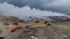 Алматы облысындағы қоқыс полигонындағы өрт төрт күннен бері сөндіріліп жатыр