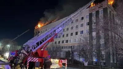 Ақтөбедегі облыстық әкімдік ғимаратында өрт шықты: қызметкерлер онлайн жұмыс істейді