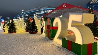 Новогодние ёлки зажгли в жилых массивах Астаны