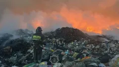 Свалка загорелась в Алматинской области