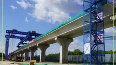 Первую балку установили для продления ЛРТ в Астане в сторону Косшы