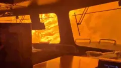 Поезд оказался в эпицентре лесного пожара в Канаде