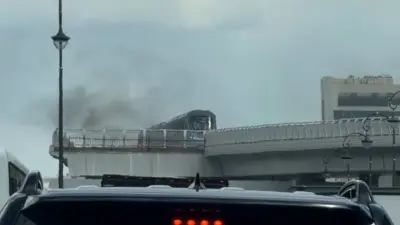 Возгорание произошло на путях LRT в Астане