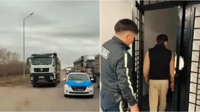 Водители трёх грузовиков пытались избежать взвешивания на въезде в Астану: их арестовали