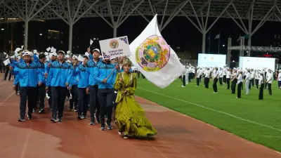 В Туркестане к 80-летию Победы состоялась церемония открытия VI молодёжных спортивных игр