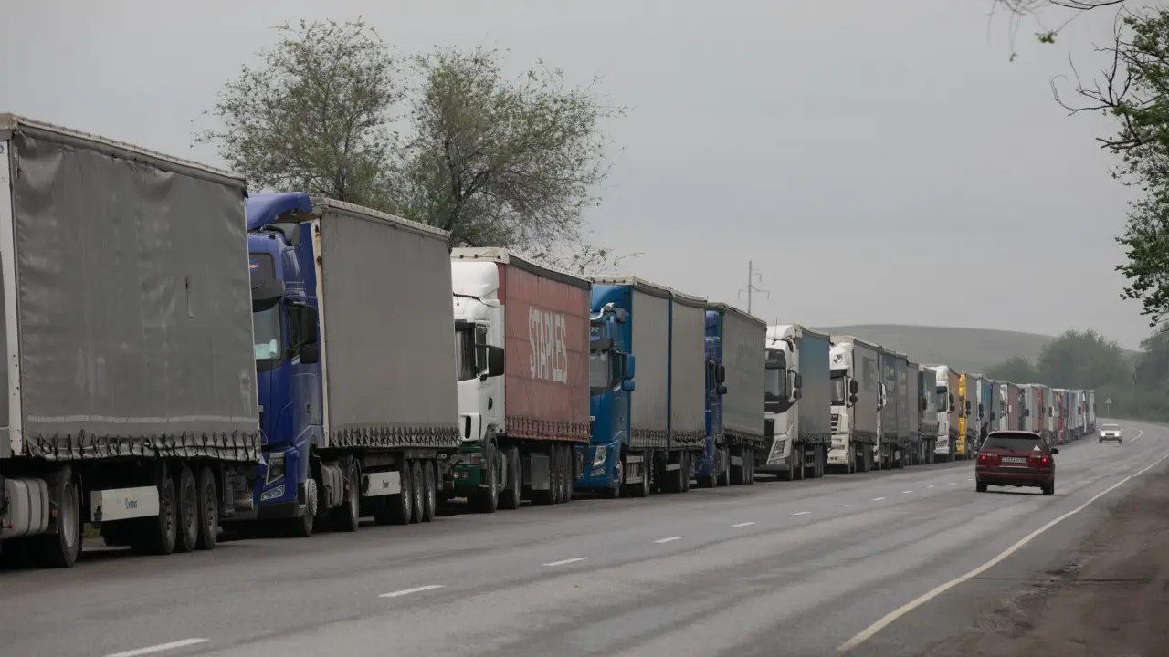 CarGoRuqsat: граница с Кыргызстаном по талонам, а удобства для водителей большегрузов в степи