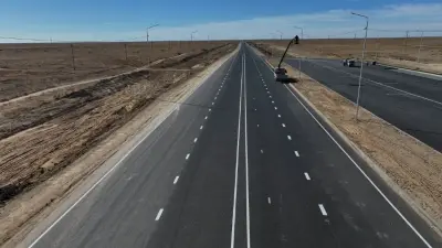 На трассе Атырау – Астрахань ведётся обновление участка длиной 616–621 км