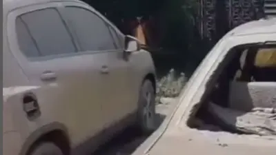 Во время опрессовки газопроводных труб в Караганде у стоявших рядом машин выбило стёкла