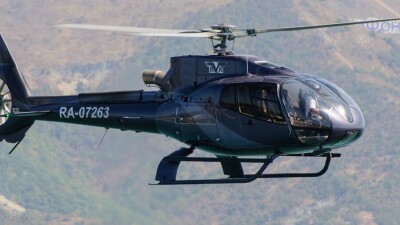 Вертолёт Eurocopter совершил жёсткую посадку в Алматинской области