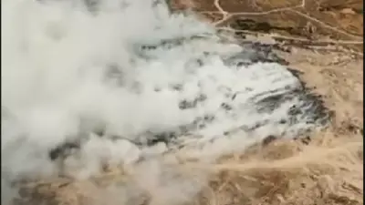 Сложный пожар на свалке под Алматы показали с воздуха. К месту едут подкрепления