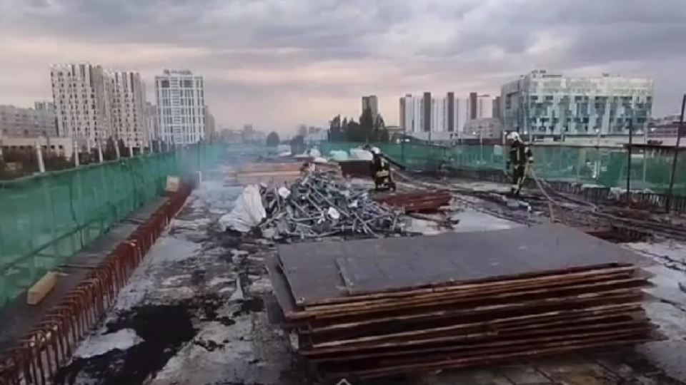 LRT загорелась в Астане / Фото пресс-службы МСЧ РК