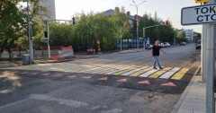 Первый приподнятый пешеходный переход появился в Нур-Султане