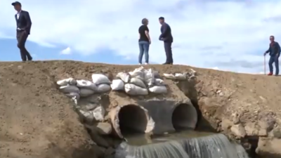 Новая дамба в Костанайской области не прослужила и года