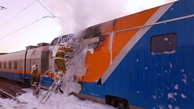 Загорелся пассажирский поезд Алматы – Петропавловск