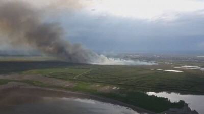 Пожар возле Талдыколя в столице потушили