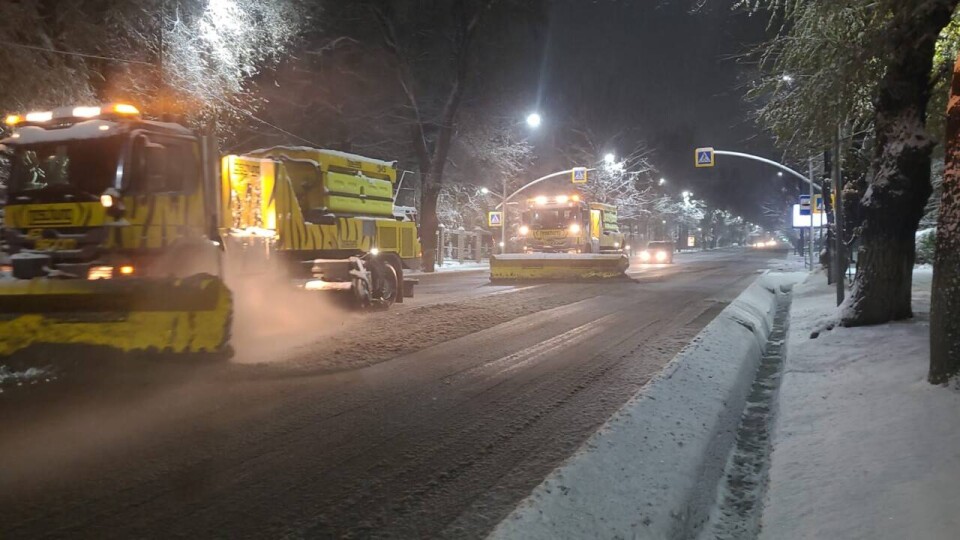 В Алматы выпало 10 сантиметров снега