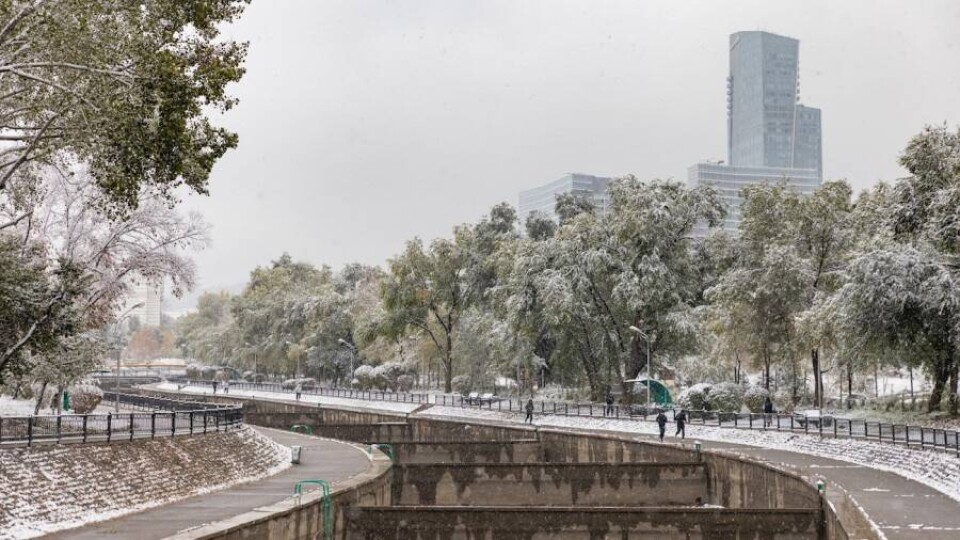 Восемь сантиметров снега выпало в Алматы