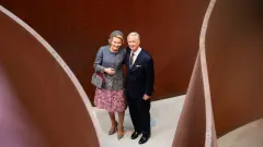 Бельгия королі мен патшайымы Алматыдағы заманауи өнер мұражайын тамашалады