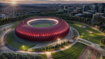 Бішкекте киіз үй бейнесіндегі 45 мың орындық стадион бой көтереді. Фото