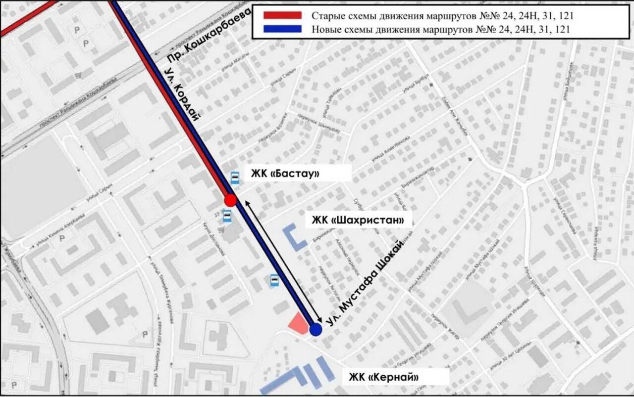 Шесть автобусных маршрутов изменят схемы движения в Астане | informburo.kz